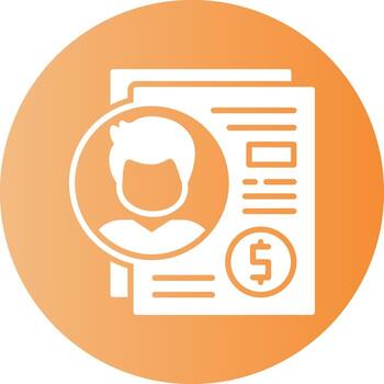 Compensation Solid Gradient Circle Icon vector
