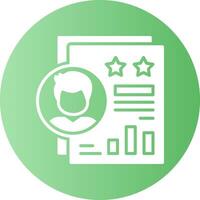 Performance Review Solid Gradient Circle Icon vector