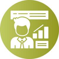 Growth Solid Gradient Circle Icon vector