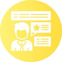 Feedback Solid Gradient Circle Icon vector