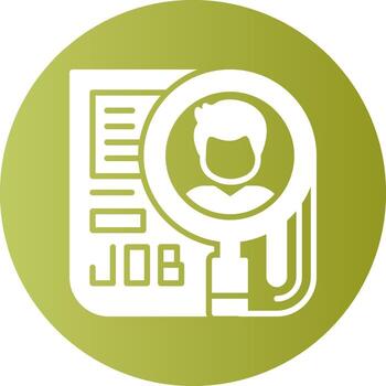 Reference Check Solid Gradient Circle Icon vector