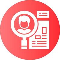 Background Check Solid Gradient Circle Icon vector