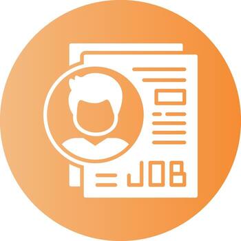 Job Description Solid Gradient Circle Icon vector