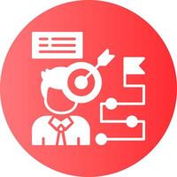 Mission Solid Gradient Circle Icon vector