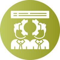 Team Building Solid Gradient Circle Icon vector
