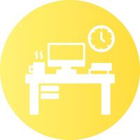 Work Environment Solid Gradient Circle Icon vector
