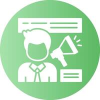 Employee Engagement Solid Gradient Circle Icon vector