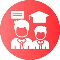 Alumni Network Solid Gradient Circle Icon vector