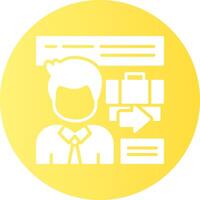 Exit Interview Solid Gradient Circle Icon vector
