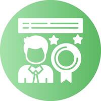 Employee of the Month Solid Gradient Circle Icon vector