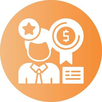 recompensas sólido degradado circulo icono vector