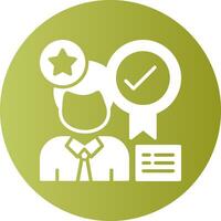 Recognition Solid Gradient Circle Icon vector