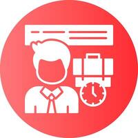 Flexibility Solid Gradient Circle Icon vector
