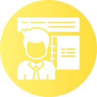 Employee Handbook Solid Gradient Circle Icon vector