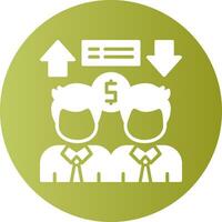 Job Offer Negotiation Solid Gradient Circle Icon vector