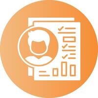 Assessment Solid Gradient Circle Icon vector