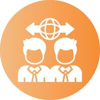 Diversity Solid Gradient Circle Icon vector