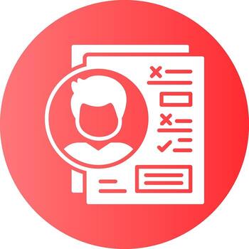evaluación sólido degradado circulo icono vector