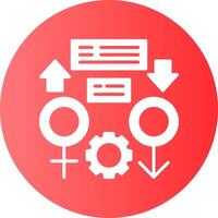Gender Equality Solid Gradient Circle Icon vector