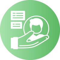 Inclusion Solid Gradient Circle Icon vector