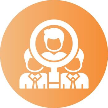 Talent Pool Solid Gradient Circle Icon vector