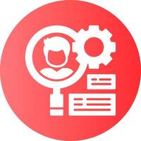 Recruitment Manager Solid Gradient Circle Icon vector