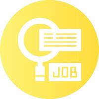 Magnifying Glass Solid Gradient Circle Icon vector
