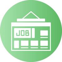 Job Board Solid Gradient Circle Icon vector