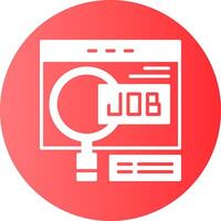 Search Solid Gradient Circle Icon vector