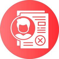 Reject Solid Gradient Circle Icon vector