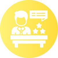 Interviewer Solid Gradient Circle Icon vector