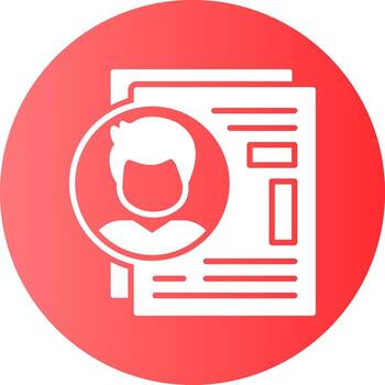 Candidate Solid Gradient Circle Icon vector