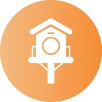 Birdhouse Solid Gradient Circle Icon vector