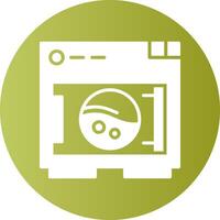 Washing machine Solid Gradient Circle Icon vector