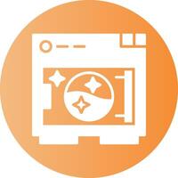 Dryer Solid Gradient Circle Icon vector