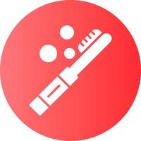 Toothbrush Solid Gradient Circle Icon vector