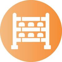 Shoe rack Solid Gradient Circle Icon vector