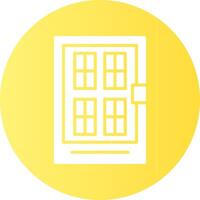 Front door Solid Gradient Circle Icon vector