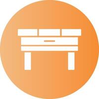 Table Solid Gradient Circle Icon vector