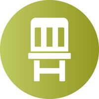 Chair Solid Gradient Circle Icon vector