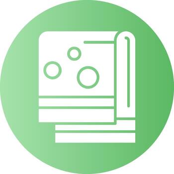 Towel Solid Gradient Circle Icon vector