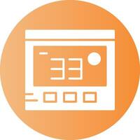 Thermostat Solid Gradient Circle Icon vector