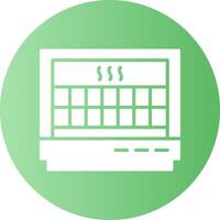 Heater Solid Gradient Circle Icon vector