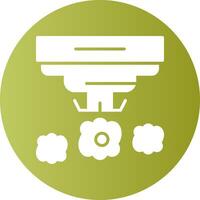 Smoke detector Solid Gradient Circle Icon vector