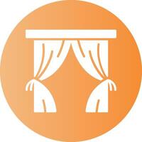 Curtains Solid Gradient Circle Icon vector