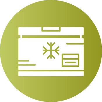 Freezer Solid Gradient Circle Icon vector