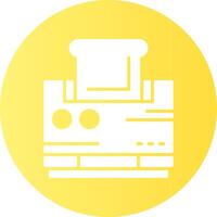 Toaster Solid Gradient Circle Icon vector