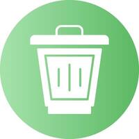 Trash can Solid Gradient Circle Icon vector