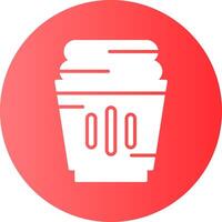 Laundry basket Solid Gradient Circle Icon vector