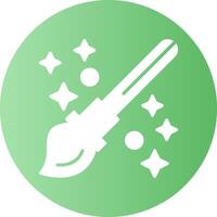 Paintbrush Solid Gradient Circle Icon vector